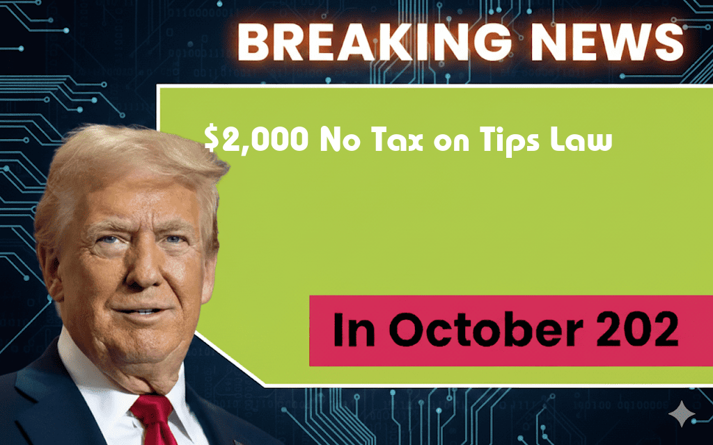 $2,000 ‘No Tax on Tips’ Law Enacted — Discover Its Potential Impact