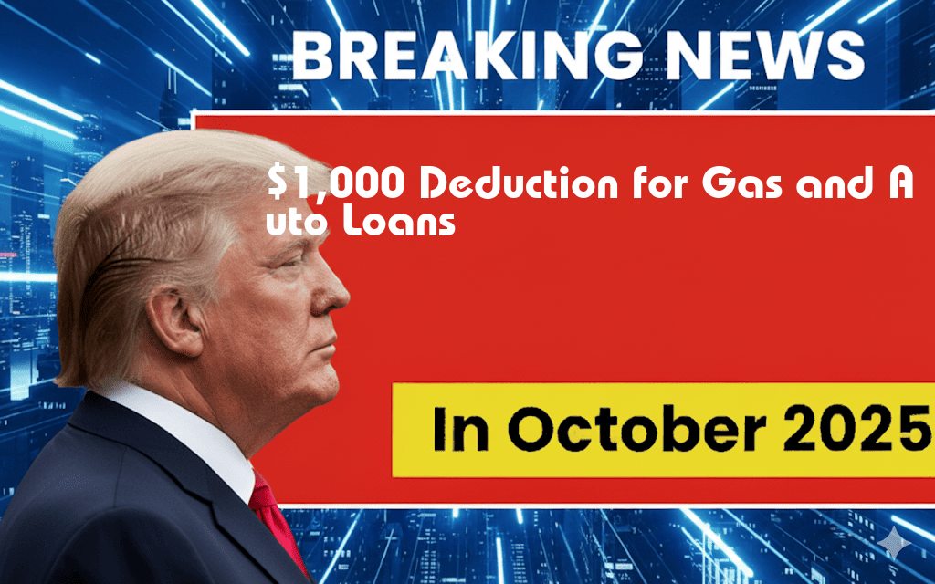 New Tax Bill Offers $1,000 Deduction for Gas and Auto Loans—Find Out Who Is Eligible!